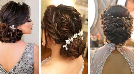 Braided Bun - Traditional Simple Hairstyles For Saree Pictures