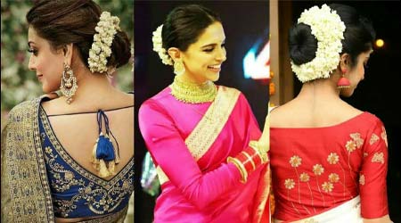 Gajra Bun - Traditional Simple Hairstyles For Saree Pictures