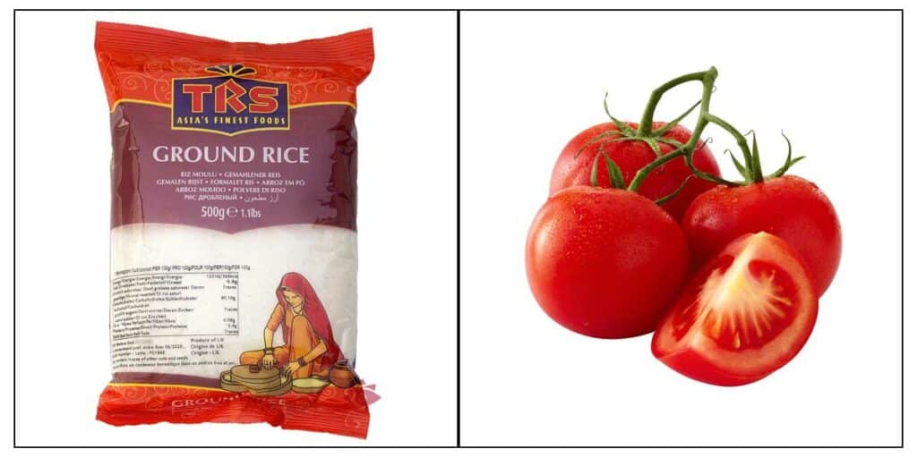 Ground Rice And Tomato