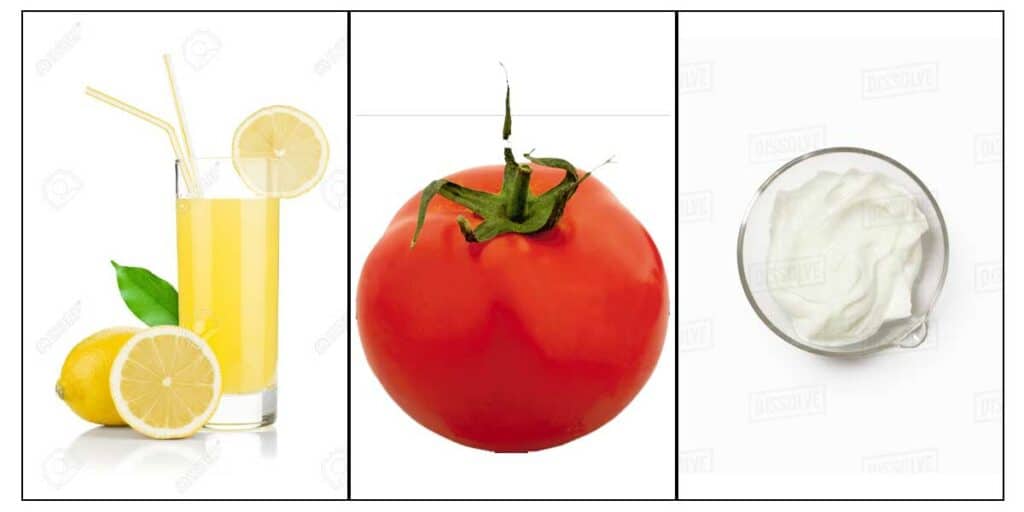 Lemon Juice, Tomato, And Yogurt