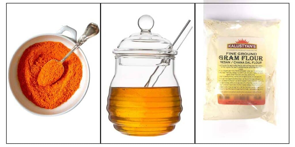 Turmeric, Honey and Gram Flour